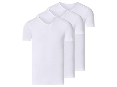 esmara Men Set van 3 heren T-shirts (V-hals, Wit, L)