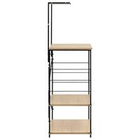 VidaXL Magnetronkast 60x39,6x123 cm bewerkt hout zwart en eikenkleurig - thumbnail