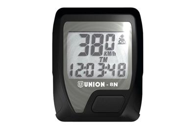 Union Fietscomputer 8 functies - Zwart