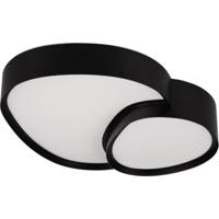 LED Plafondlamp - Trion Shine - 21W - Aanpasbare Kleur - Dimbaar - Afstandsbediening - Mat Zwart - Metaal - thumbnail