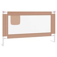 VidaXL Bedhekje peuter 140x25 cm stof taupe - thumbnail
