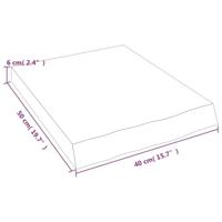 VidaXL Wastafelblad 40x50x(2-6) cm behandeld massief hout lichtbruin - thumbnail