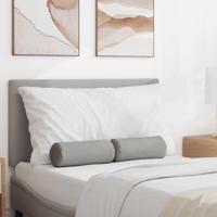 VidaXL Bolster kussens 2 stuks wolkengrijs ø 15 x 40 cm stof - thumbnail