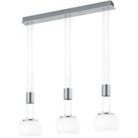 LED Hanglamp - Hangverlichting - Trion Maliba - 24W - 3-lichts - Warm Wit 3000K - Dimbaar - Rechthoek - Mat Nikkel - Aluminium - thumbnail