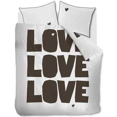 VT wonen VTwonen dekbedovertrek Bold Love Naturel 140x200/220 cm