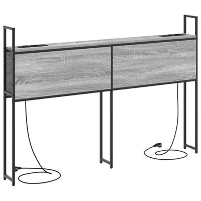 Opberghoofdbord met hoofdeinde met opslag Grijs sonoma 140 cm Bewerkt hout Opberghoofdbord met hoofdeinde met opslag Grijs sonoma 140 cm Bewerkt hout