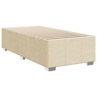 Boxspring met matras stof crèmekleurig 200x200 cm - thumbnail