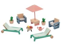 lupilu Poppenhuis meubelset of poppen (Tuinmeubels) - thumbnail