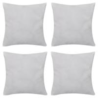 VidaXL Kussenhoezen katoen 50 x 50 cm wit 4 stuks - thumbnail