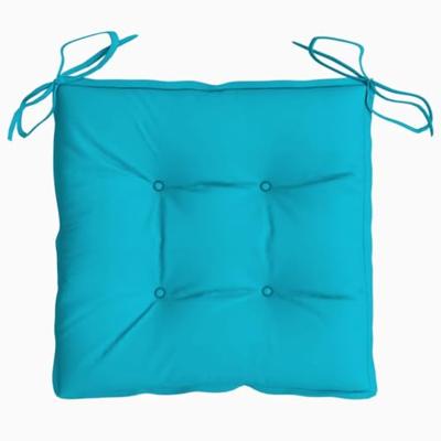 VidaXL Stoelkussens 6 st 40x40x7 cm stof turquoise