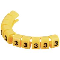 TRU COMPONENTS TC-MB2/3203 Markeerclip Opdruk 3 Buitendiameter 4 tot 5.10 mm - thumbnail