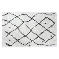 Tapijt DKD Home Decor 160 x 230 x 5 cm Polyester Wit Ruiten - thumbnail