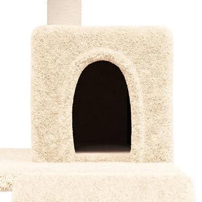 Kattenmeubel met sisal krabpalen 82 cm crmekleurig