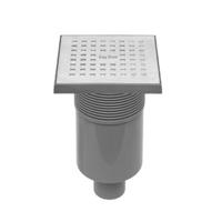 Vloerput Easy Drain Aqua Quattro met Abs Afwerkdeel RVS Rooster en Onderuitlaat AQUA15X15MSI3 Easy Drain - thumbnail