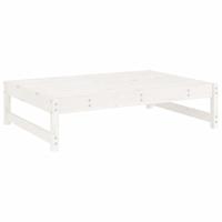 4-delige Loungeset massief grenenhout wit - thumbnail