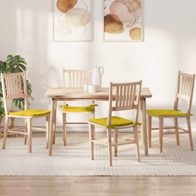 Zitkussens 4 pcs Geel 40 x 40 x 3 cm Fluweel