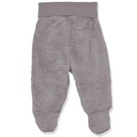 Playshoes Schnizler babybroekje met voetjes fleece Uni Grijs-68 - thumbnail