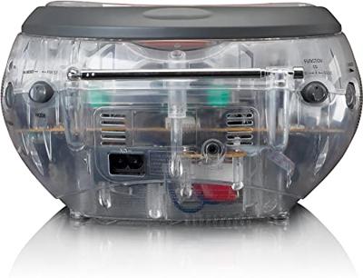 Draagbare stereo FM-radio met CD-speler Transparant Draagbare stereo FM-radio met CD-speler Transparant