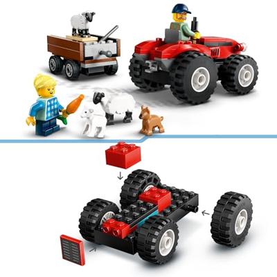 LEGO City Rode tractor met aanhanger en schapen - 60461