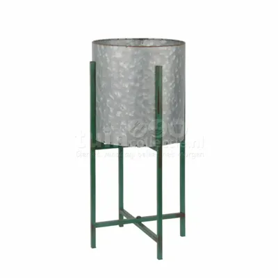 Bloempot op Standaard Rond Grijs Ø20cm