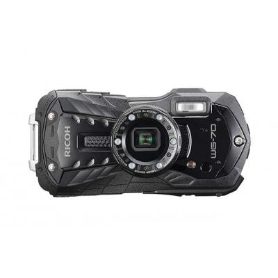 RICOH WG-70 waterdichte camera hoge resolutie beelden met 16 MP waterdicht tot 14 m schokbestendig tot valhoogte van 1,6 m onderwatermodus ring met 6 leds voor macro-opnamen, zwart