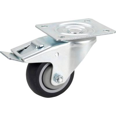 dörner + helmer 716486 Comfort TPE-zwenkwiel Ø 80 mm, kogellager, plaat 105x85 mm