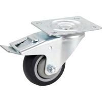 dörner + helmer 716486 Comfort TPE-zwenkwiel Ø 80 mm, kogellager, plaat 105x85 mm - thumbnail