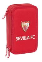 Driedubbele Pennenzak Sevilla Fútbol Club Rood 12,5 x 19,5 x 5,5 cm 37 Onderdelen - thumbnail