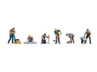 NOCH 36112 N Wegwerkers figuren Geverfd, Staand - thumbnail