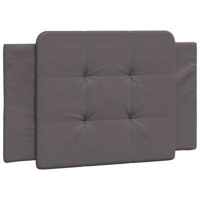 Bedframe met hoofdbord kunstleer grijs 120x200 cm