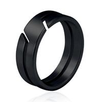 Exclusieve LGT JWLS Zwarte RVS Ring voor Heren - Moderne Stijl-19mm - thumbnail