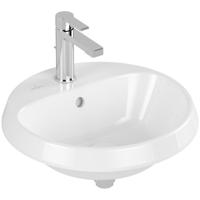 Villeroy & Boch Architectura inbouwwastafel - 45x45x17cm - Rond 1 kraangat zonder overloopgat Wit Alpin glans Ceramic 5a654601 - thumbnail