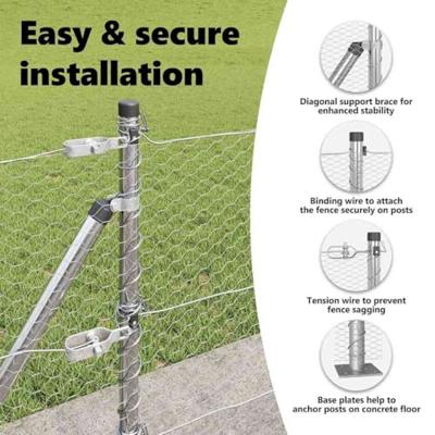 VidaXL Afrasteringspaal zilver 25 x 0,4 m (25 mm gaas) staal