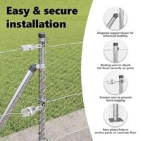 VidaXL Afrasteringspaal zilver 25 x 0,4 m (25 mm gaas) staal - thumbnail