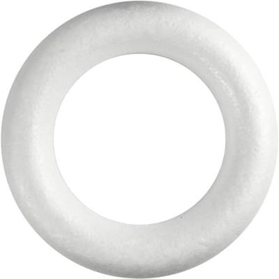 Creativ Company Styropor ring wit met platte achterkant, 35cm