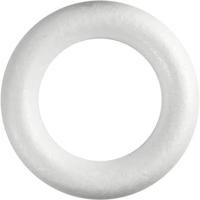 Creativ Company Styropor ring wit met platte achterkant, 35cm - thumbnail