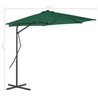 Tuinparasol met stalen paal 300 cm groen - thumbnail