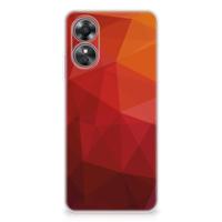 TPU Hoesje voor OPPO A17 Polygon Red - thumbnail