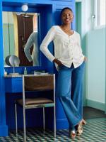 T-shirt blouse jacquard breisel zwangerschap en borstvoeding ecru - thumbnail