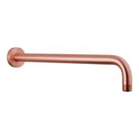 Wiesbaden Gebogen Douche-Arm Rond Muurbevestiging 45 cm Geborsteld Koper - thumbnail