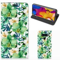 LG V40 Thinq Smart Cover Orchidee Groen - thumbnail