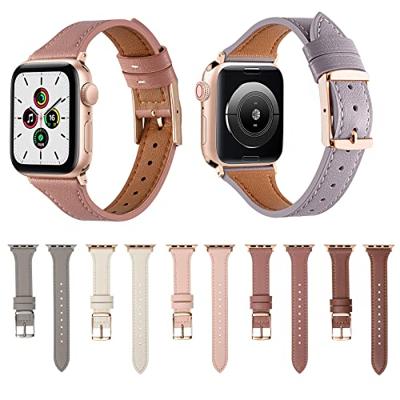 Leren bandje - Oudroze - Geschikt voor Apple Watch 44mm / 45mm / 46mm / 49mm Leren bandje - Oudroze - Geschikt voor Apple Watch 44mm / 45mm / 46mm / 49mm
