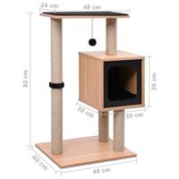 VidaXL Kattenkrabpaal met sisal krabmat 82 cm - thumbnail