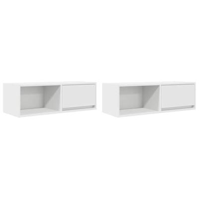 Tv-meubelen 2 st 80x31x25,5 cm bewerkt hout wit