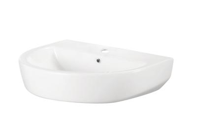 Wiesbaden Fold wastafel 60x45 wit - Fold Wastafel 60x45 Wit Exclusief Sifonkap