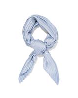 HEMA Damessjaal 60x60cm plissé satijn lichtblauw (lichtblauw) - thumbnail