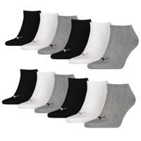 Puma Sneakersokken Plain 12-pack Zwart / Wit / Grijs-47/49 - thumbnail
