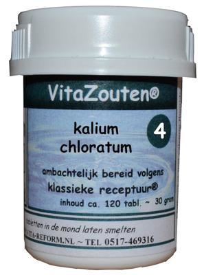 Vitazouten Nr. 4 Kalium Chloratum Muriaticum 120st Vitazouten Nr. 4 Kalium Chloratum Muriaticum 120st