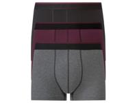LIVERGY 3 heren boxers (Zwart/aubergine/grijs, XL) - thumbnail