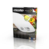 Mesko Home MS 3159w Wit Aanrecht Ovaal Elektronische keukenweegschaal - thumbnail